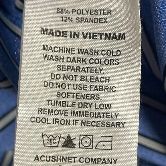 FootJoy Golf Polo Shirt Mens L Blue Striped Regular Fit - Picture 8 of 12